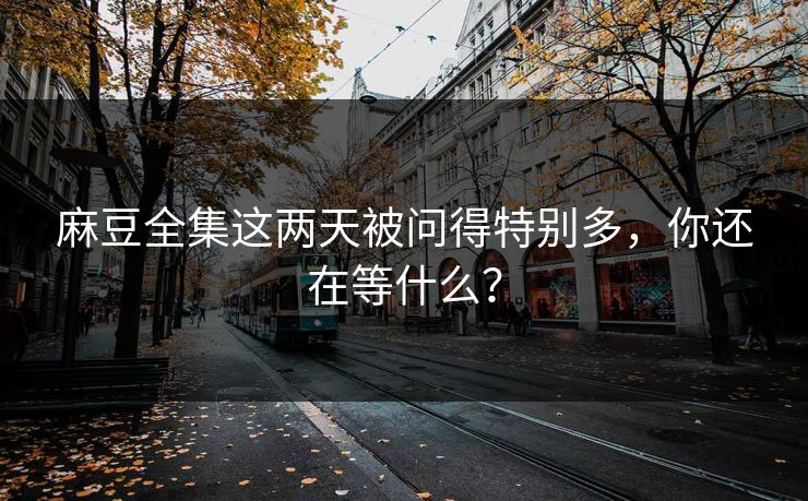 麻豆全集这两天被问得特别多，你还在等什么？