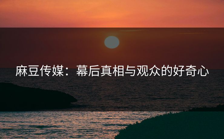 麻豆传媒：幕后真相与观众的好奇心